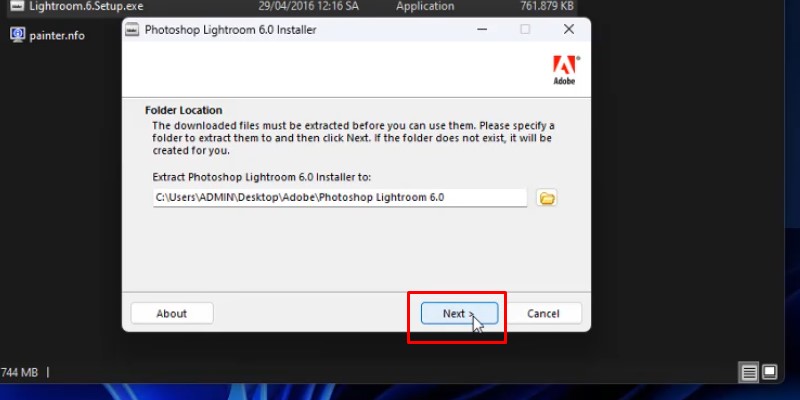 Lightroom CS6 Hướng Dẫn Cài Đặt Chi Tiết 12 bấm vào next