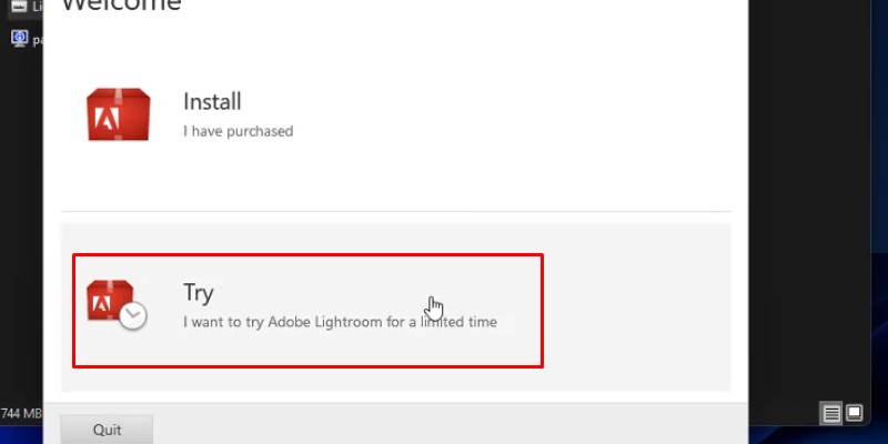 Lightroom CS6 Hướng Dẫn Cài Đặt Chi Tiết 15 bấm vào Try nha