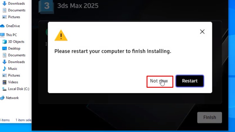 Bấm Not now