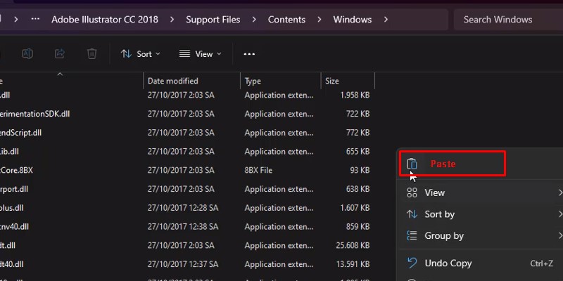 Adobe Illustrator 2018 Phiên Bản Ổn Định 20 Paste file đã coppy ở bước 8 vào