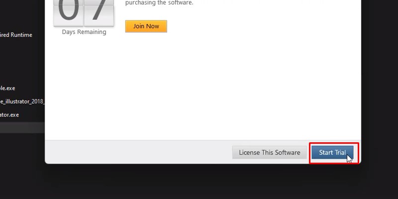 Adobe Illustrator 2018 Phiên Bản Ổn Định 13 Nhấn vào Start Trial