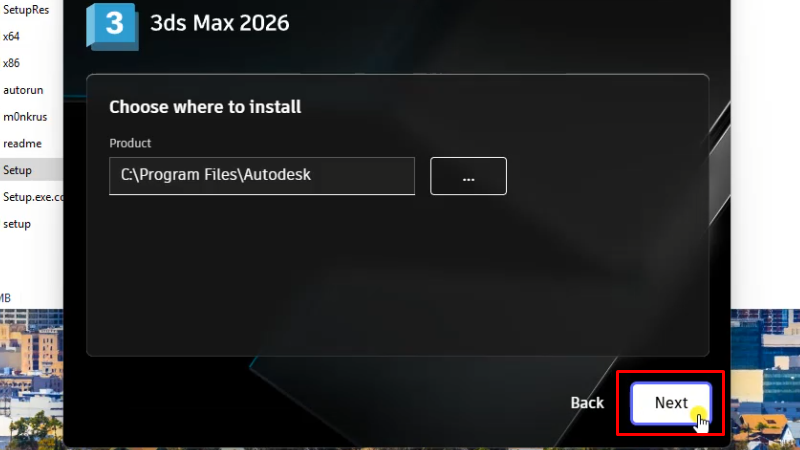 3Ds Max 2026: Download và cài đặt đơn giản 13 Bấm Next