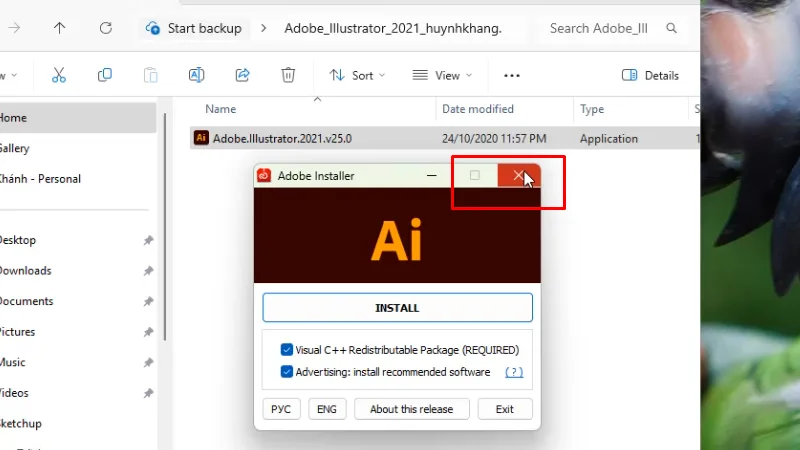Adobe Illustrator 2021: Hướng Dẫn & Khắc Phục 17 Bấm X tắt hoàn thành cài đặt