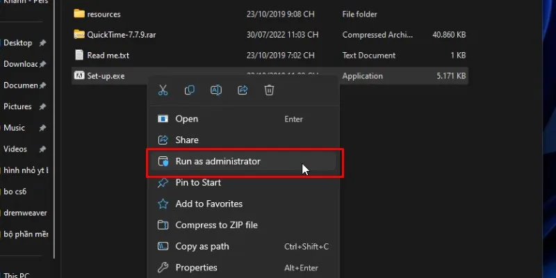 After Effects 2020 Tải Và Cài Đặt Chi Tiết 12 Chuột phải vào set up và chọn run as admin