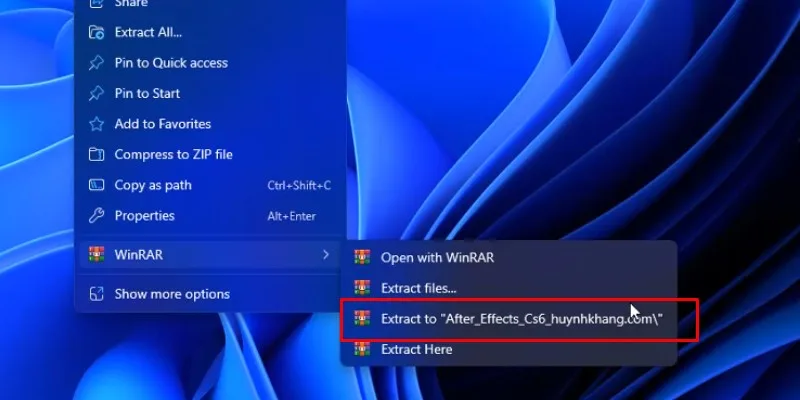 After Effects CS6 Hướng Dẫn Cài Đặt Chi Tiết 11 iải nén phần mềm After Effects cs6