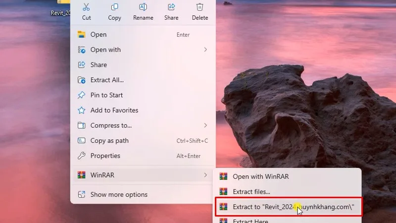 Revit 2024: Cài đặt và kích hoạt đơn giản 11 Giải nén phần mềm Revit 2024