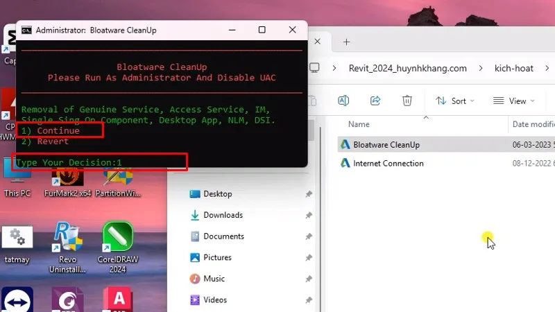 Revit 2024: Cài đặt và kích hoạt đơn giản 20 Bấm 1 và nhấn Enter và chờ đợi