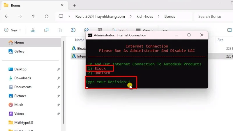 Revit 2024: Cài đặt và kích hoạt đơn giản 22 Bấm phím 1 và nhấn Enter và chờ đợi. Và hoàn thành cài đặt