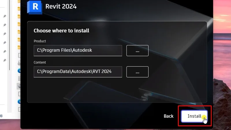 Revit 2024: Cài đặt và kích hoạt đơn giản 14 Bấm Install