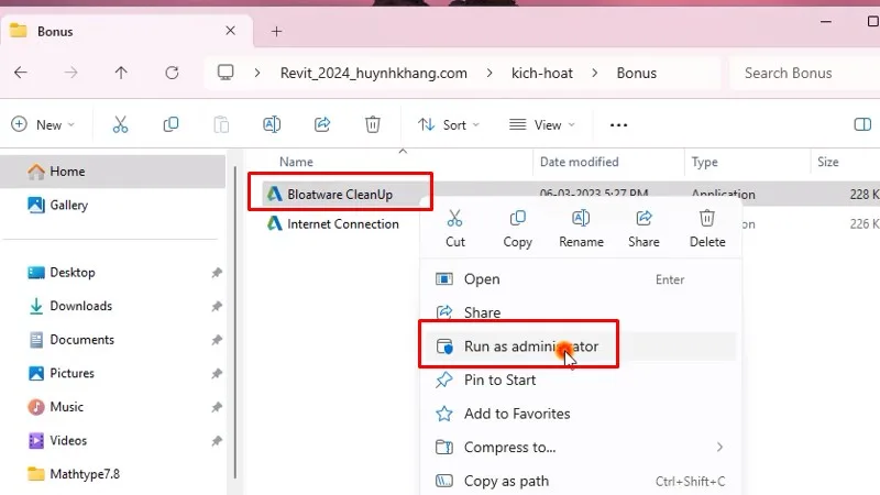 Revit 2024: Cài đặt và kích hoạt đơn giản 19 Chạy file như hình bằng quyền Admin