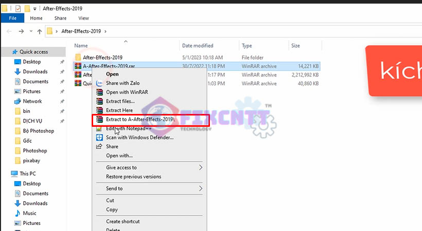 cài After Effects 2019